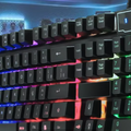 Teclado Gamer Semi Mecânico Led Luminoso Profissional Abnt2 Brasil Domine o Jog