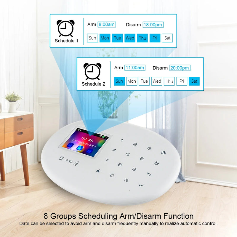 KERUI-Smart Home Security Alarm System, Wi-Fi, GSM, Sem Fio, Sensor de Movimento