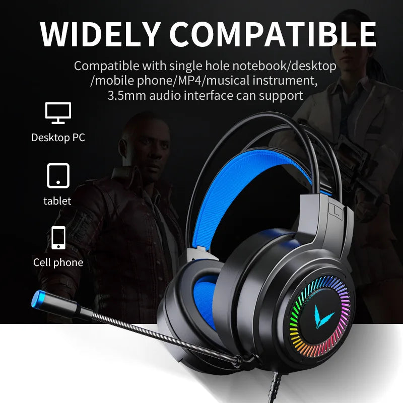 G58 G60 Gaming Headset 7.1 Stereo SVirtual Surround Fone de ouvido baixo Fone de