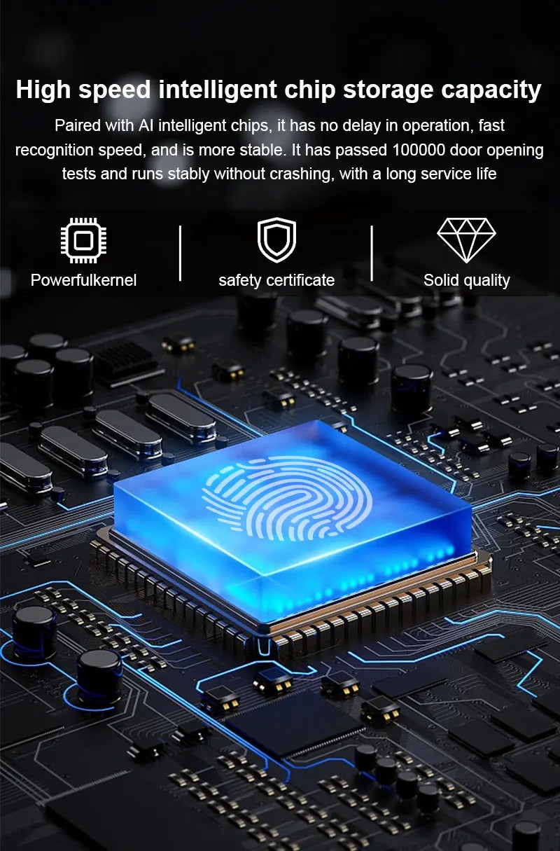 Bluetooth Bloqueio De Porta De Vidro Eletrônico, Reconhecimento De Impressões