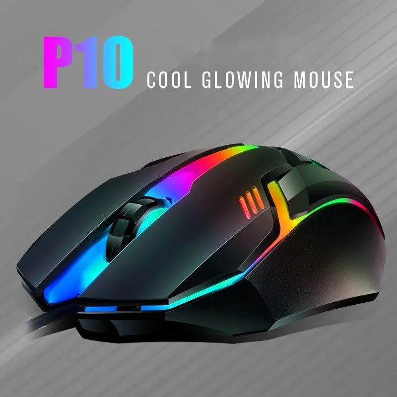 1 PC ITLY M01 Esportes LED Luminoso Backlit USB Com Fio Gaming Mouse para PC Des