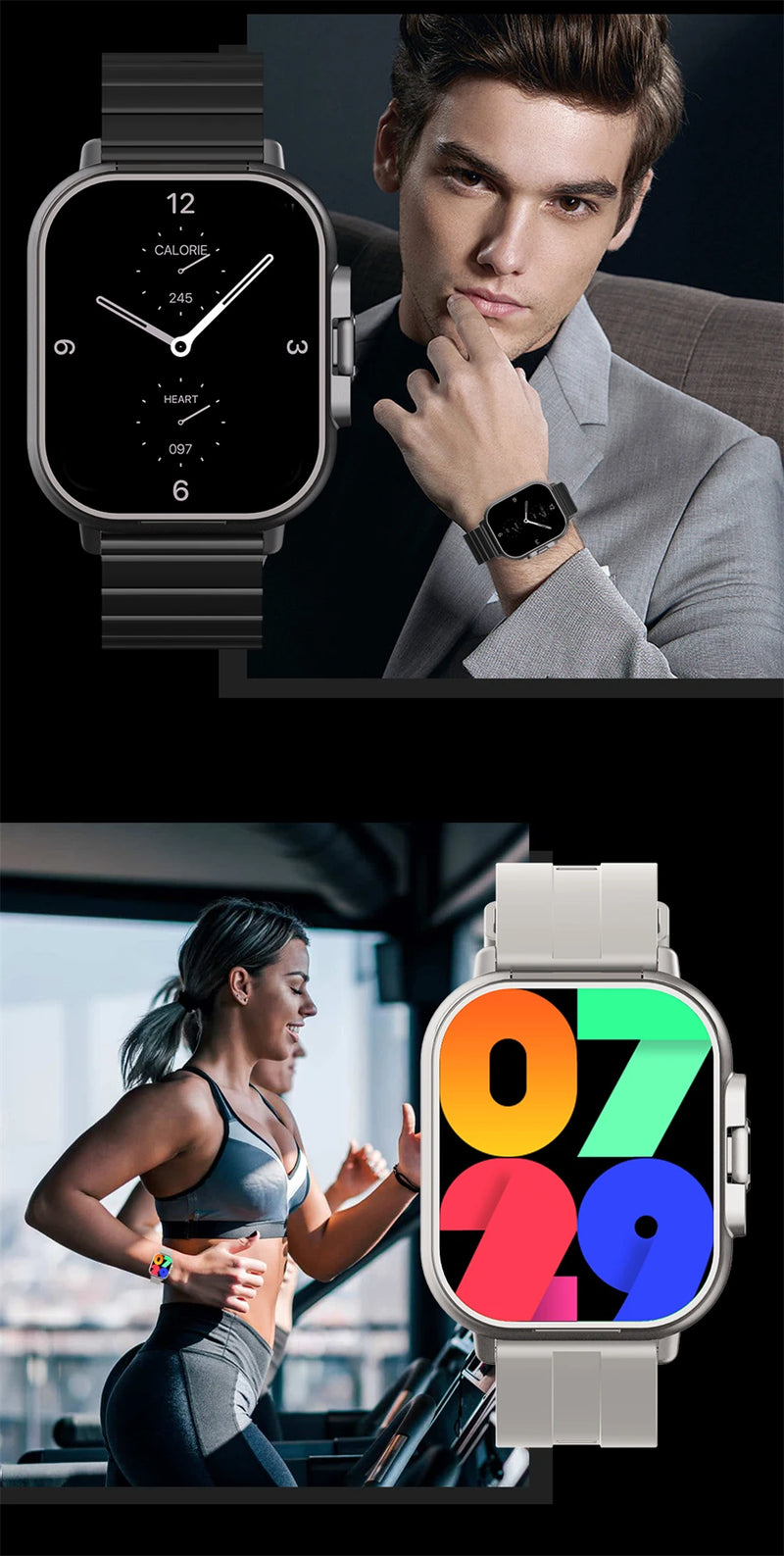 Relógio inteligente 2 em 1 com fone de ouvido smartwatch bluetooth chamada