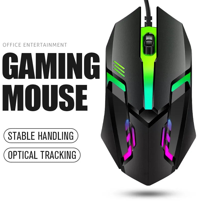 1 PC ITLY M01 Esportes LED Luminoso Backlit USB Com Fio Gaming Mouse para PC Des