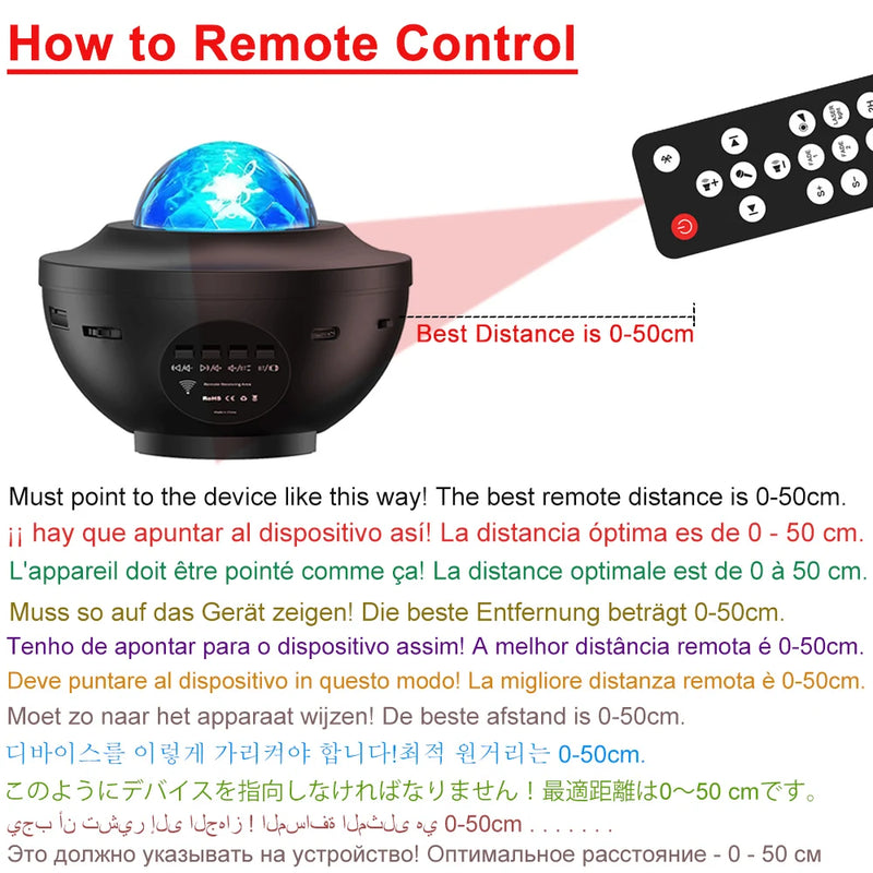 Novo led galáxia projetor luz noturna presente da criança usb bluetooth leitor