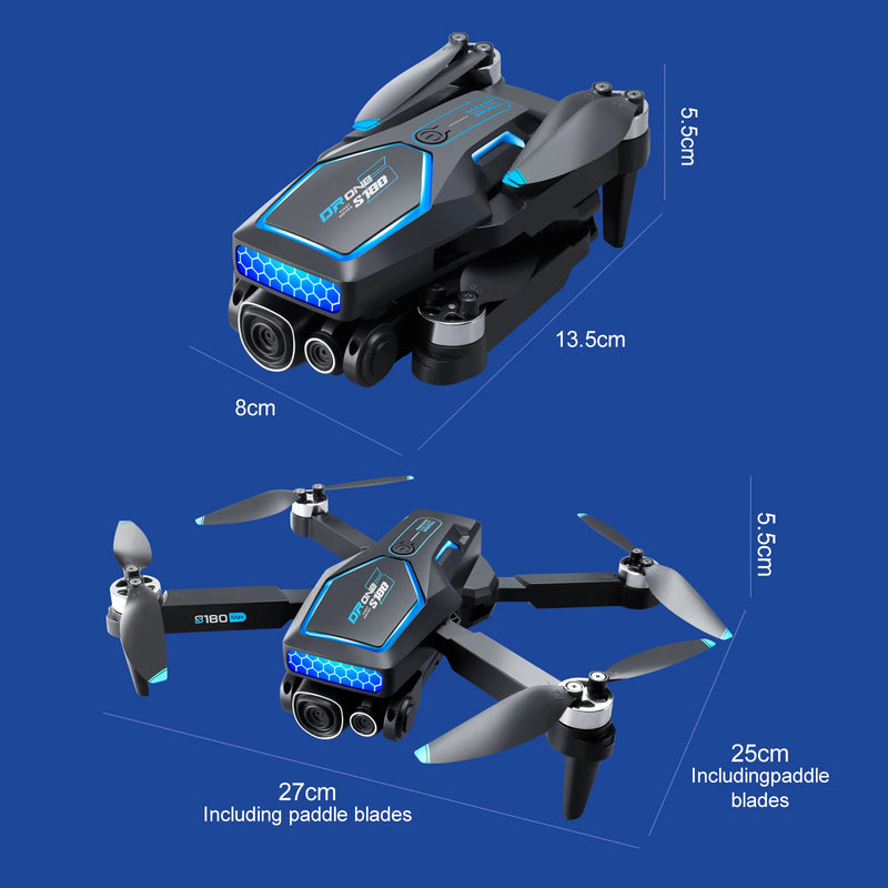 Novo drone s180 8k câmera hd, motor sem escova, posicionamento de fluxo óptico