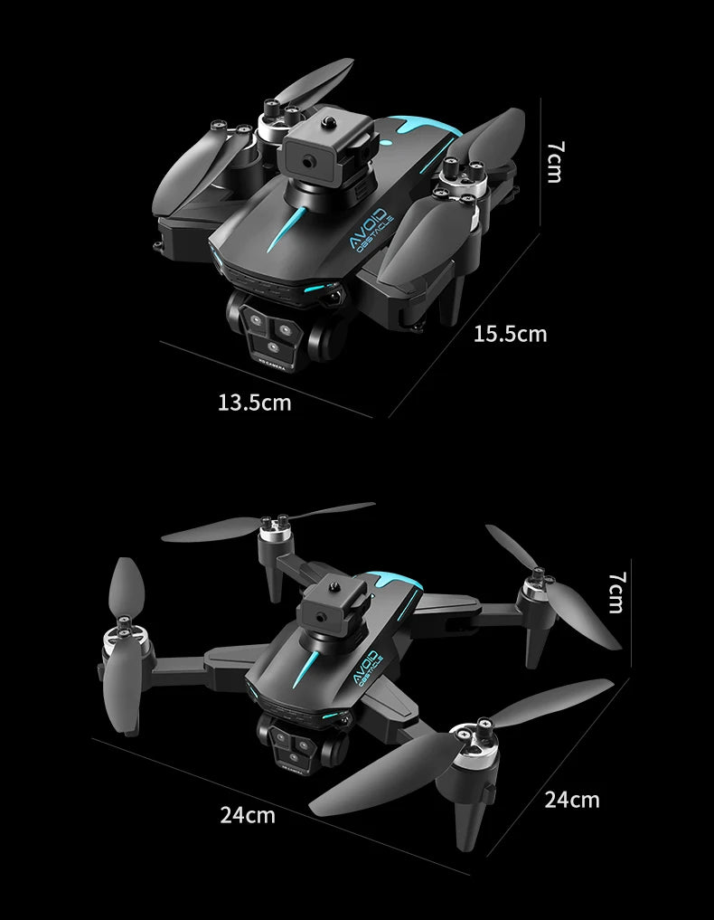 Novo drone ky605s com tela 8k profissional três câmeras localização de fluxo