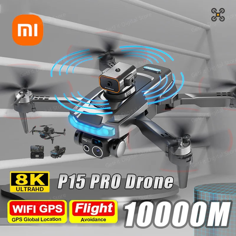 Xiaomi p15 pro drone 8k gps hd fotografia aérea câmera dupla omnidirecional ev