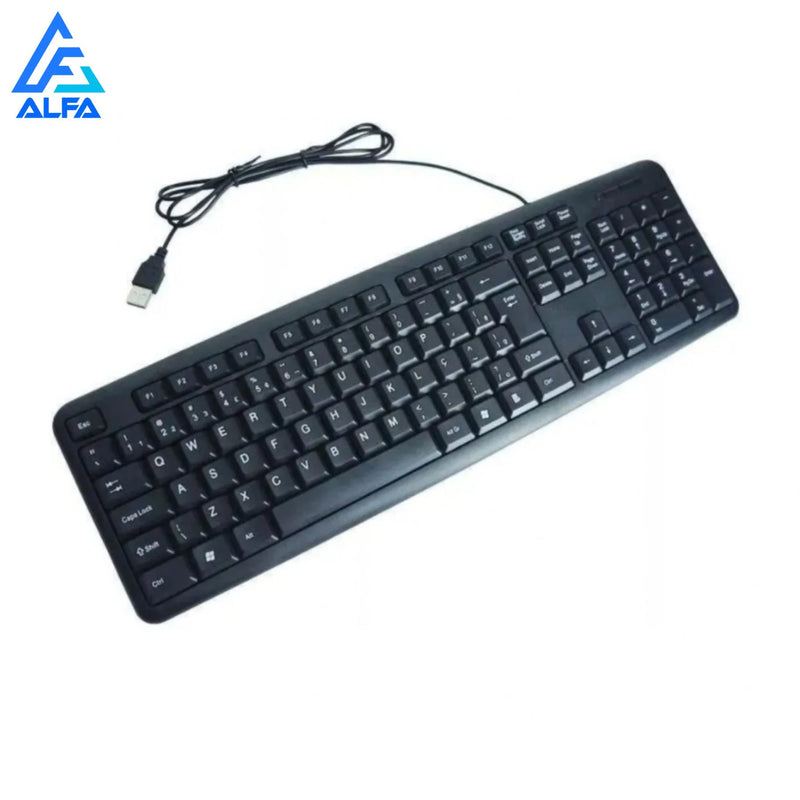 Teclado usb abnt2 padrão brasileiro super macio computador portátil original