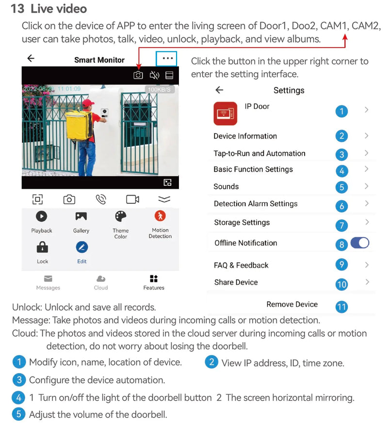 Sistema de campainha de vídeo wi-fi sem fio, câmera de porta de interfone 1080