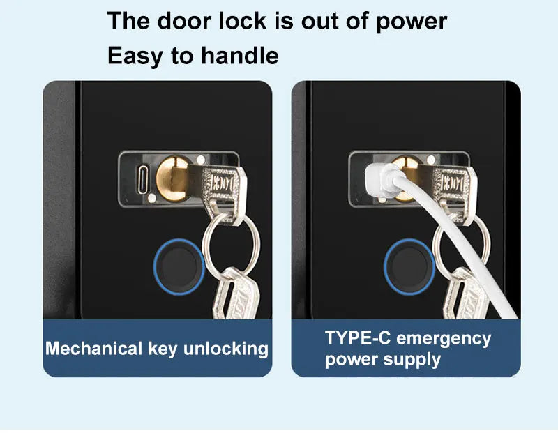 Bluetooth Bloqueio De Porta De Vidro Eletrônico, Reconhecimento De Impressões