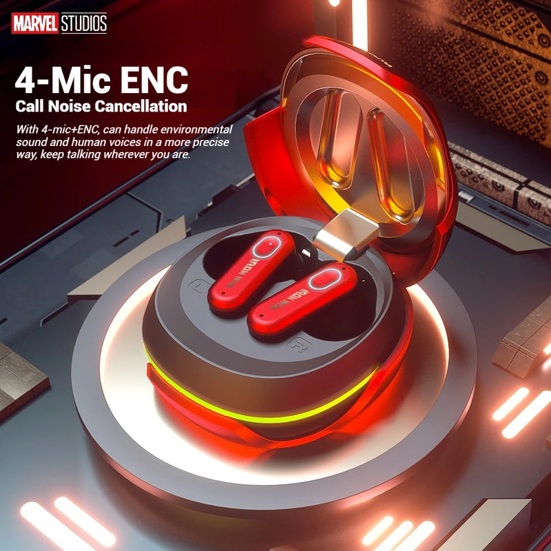 Disney marvel jm01 anc bluetooth 5.4 fones de ouvido com cancelamento de ruído