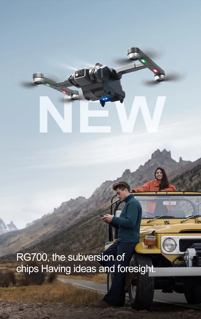 Novo rg700 pro gps drone 8k profissional hd câmera dupla 5g wifi evitar obstác