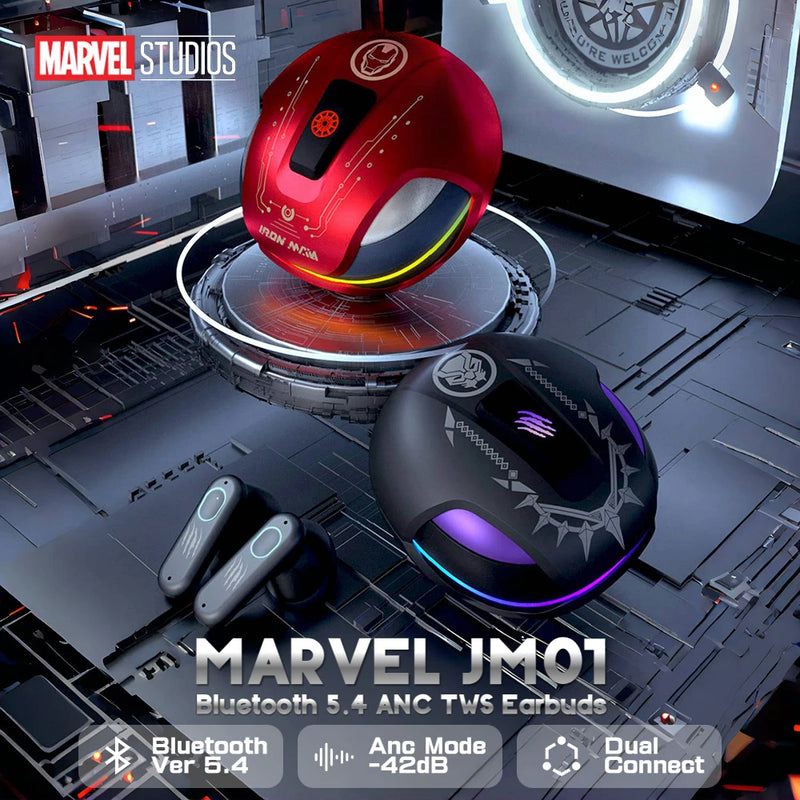 Disney marvel jm01 anc bluetooth 5.4 fones de ouvido com cancelamento de ruído