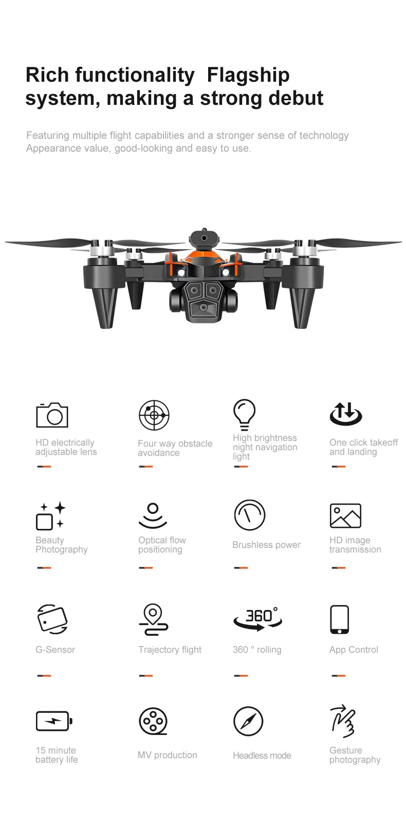 Novo k12max uav com controle de tela 5g 8k hd câmera sem escova drone fluxo óp