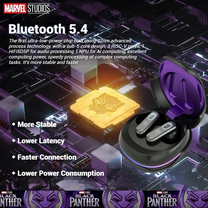 Disney marvel jm01 anc bluetooth 5.4 fones de ouvido com cancelamento de ruído