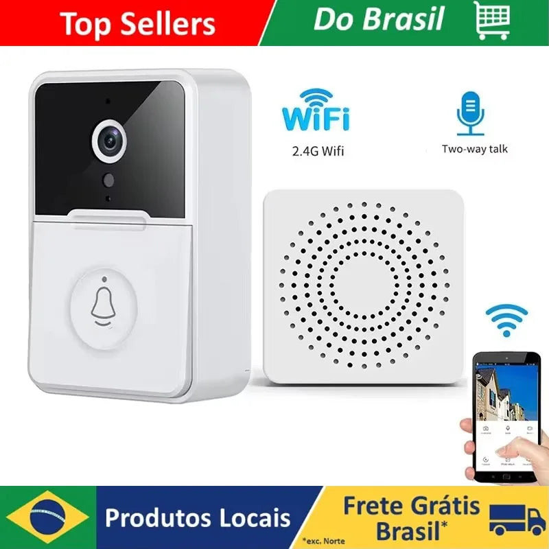 Wireless WiFi impermeável vídeo campainha, câmera inteligente segurança exte