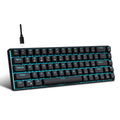 Teclado mecânico para jogos, LED retroiluminado, Interruptor azul, Ergonômico