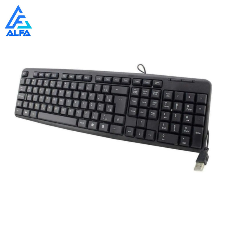 Teclado usb abnt2 padrão brasileiro super macio computador portátil original