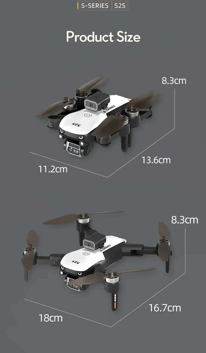 S2S Mini Dobrável RC Quadcopter Drone para Crianças, Brinquedo Evitar Obstácu