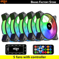 Aigo ar12 120mm pc gamer computador caso ventilador rgb 12v dissipador de calor