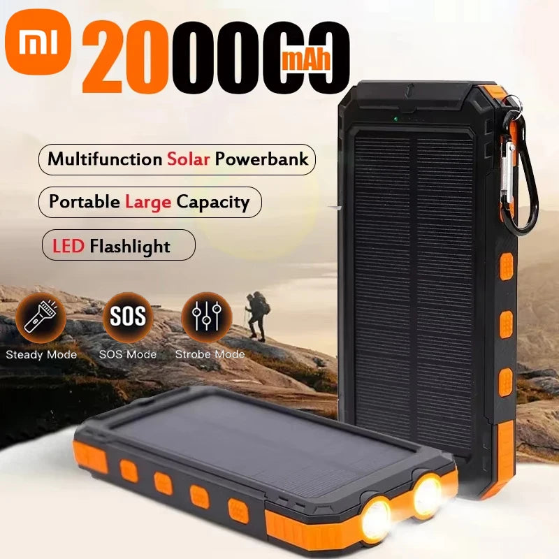 Xiaomi Solar 200000 Carregador portátil de grande capacidade mAh Power Bank com